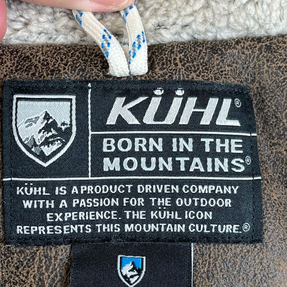 Kuhl Jacket Mens Large Projekt Arktik Hooded Fleece Lined Olive Brown Coat 2067 - Picture 12 of 14